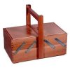Costurero de madera de haya con dos niveles – Diseño artesanal y compacto