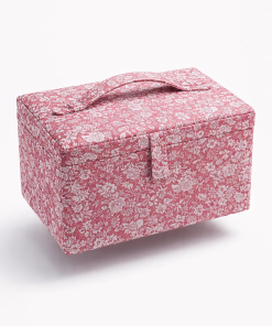 Costurero Liberty Rosa con Tapa Acolchada – Colección Liberty Fabrics