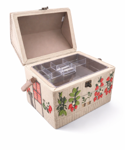 Alternative view of Costurero Casa Fresas Bordada Hobby Gift – Diseño Premium con Bandeja Organizadora