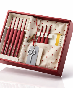 Kit de Ganchillos Tulip Etimo Red – Set Japonés Premium de Crochet con Estuche Artesanal