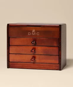 Alternative view of Costurero de Madera DMC Vintage con Tapa y Cajones