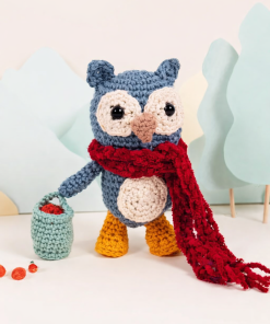 Alternative view of kit amigurumi buho DMC – Kit de crochet completo con materiales incluidos