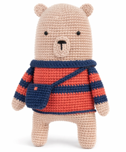 Alternative view of Kit Amigurumi Crochet Benji the Bear Anchor (27 cm) – Kit Completo con Hilo de Algodón y Patrón