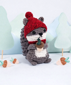 Alternative view of kit amigurumi ardilla DMC – Kit de crochet con materiales incluidos